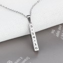 Stainless Steel Bar Pendant with Chain