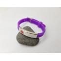 Purple Silicone Medical Alert Bracelet