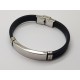 Stainless Steel & Silicone Bracelet 10mm x 210mm