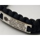 Black Para-cord Medical Alert Bracelet