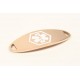 Mini White and Rose Gold Stainless Medical ID Tag