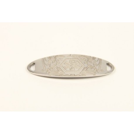 Mini Spring White Stainless Medical ID Tag