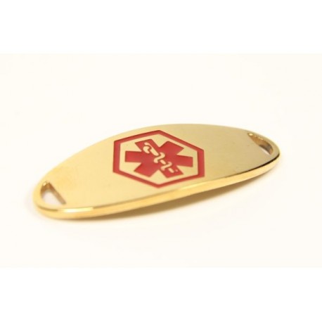 Mini Red and Gold Stainless Medical ID Tag