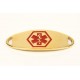 Mini Red and Gold Stainless Medical ID Tag