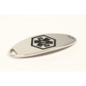 Mini Black Stainless Medical ID Tag