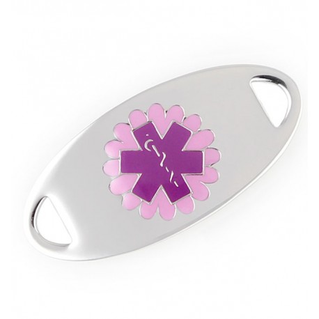 Daisy Bloom Stainless Medical ID Tag