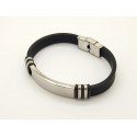 Stainless Steel & Silicone Bracelet 10mm x 210mm