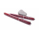 RED METAL BALLPOINT AND ROLLERBALL PEN SET ''HELIUM' IN PRESENTATION BOX