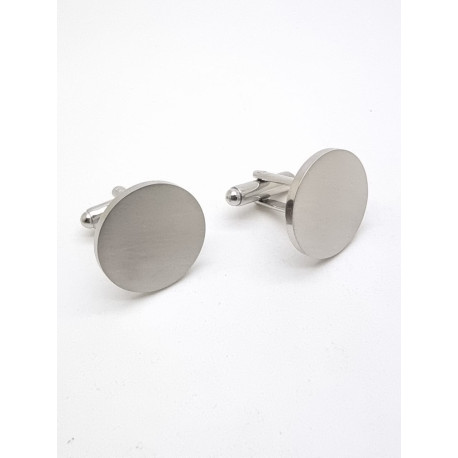 Round 20mm Stainless Steel Cufflinks