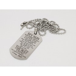 To My Son Printed Dog Tag
