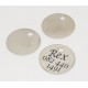 Nicle Plated Brass Round Pet Tag