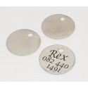 Nicle Plated Brass Round Pet Tag (ND)