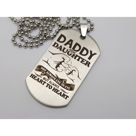 Daddy daughter 2025 dog tag necklace